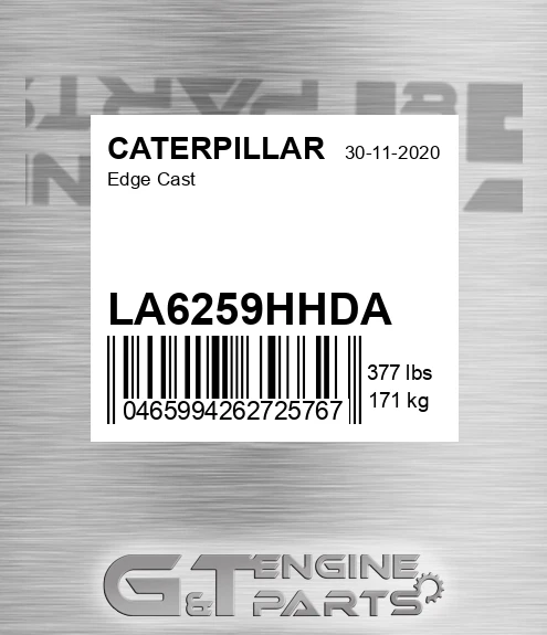 LA6259HHDA Edge Cast for CATERPILLAR