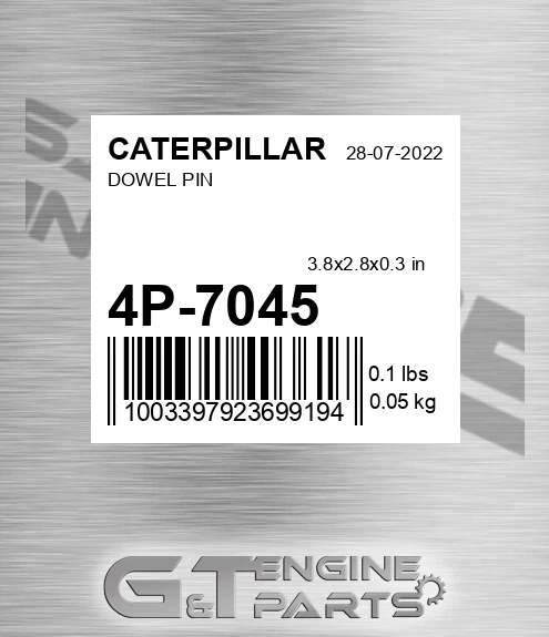 4P-7045 Dowel Pin for CATERPILLAR