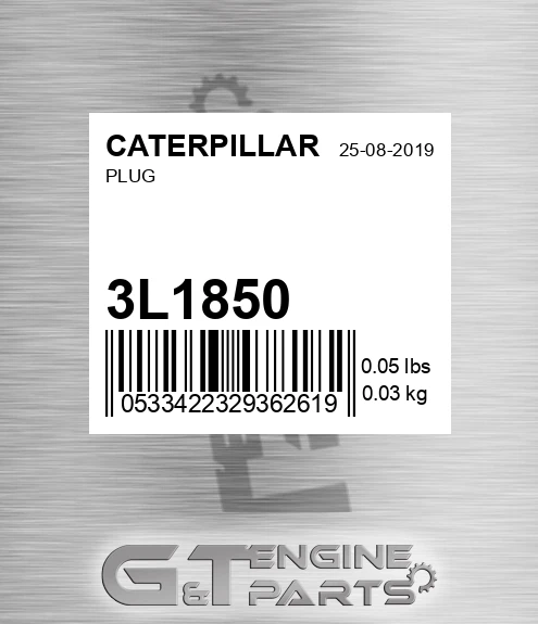 3L-1850 Plug for CATERPILLAR
