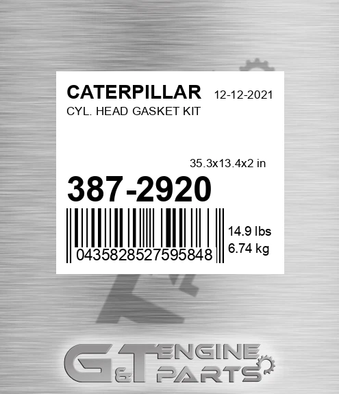 387-2920 Cyl. Head Gasket Kit for CATERPILLAR