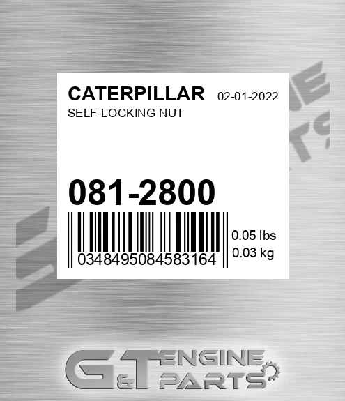 081-2800 Self-locking Nut