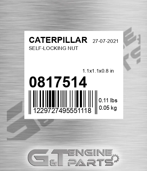 081-7514 Self-locking Nut for CATERPILLAR