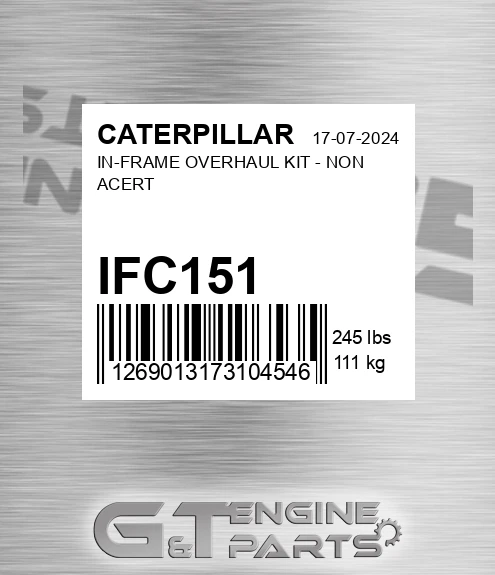IFC15-1 In-frame Overhaul Kit - Non Acert