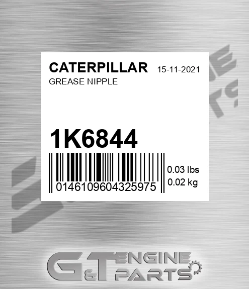 1K-6844 Grease Nipple for CATERPILLAR