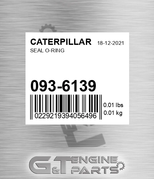 093-6139 Seal O-ring for CATERPILLAR