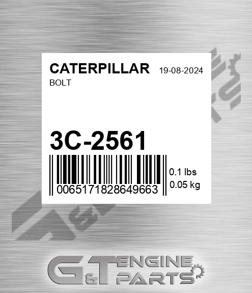 3C-2561 Bolt for CATERPILLAR