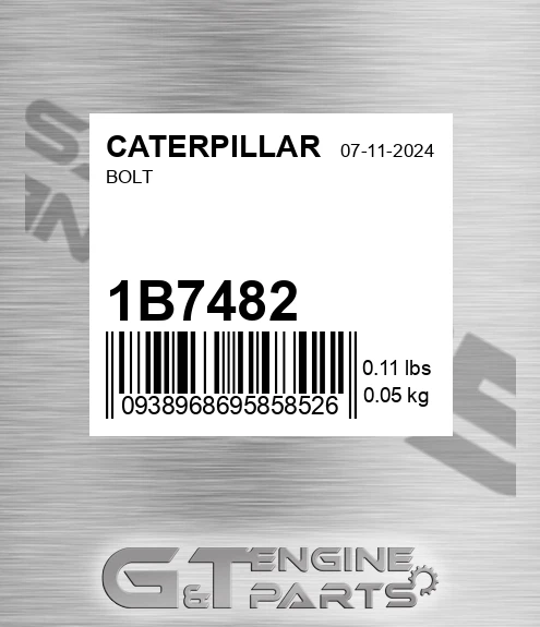1B-7482 Bolt for CATERPILLAR