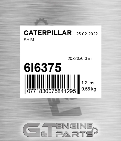 6I-6375 Shim for CATERPILLAR