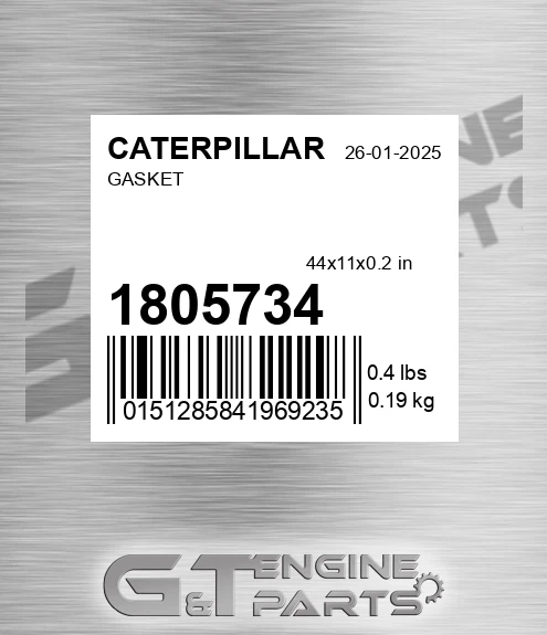 180-5734 Gasket for CATERPILLAR