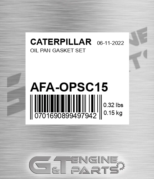 AFA-OPSC15 Oil Pan Gasket Set for CATERPILLAR