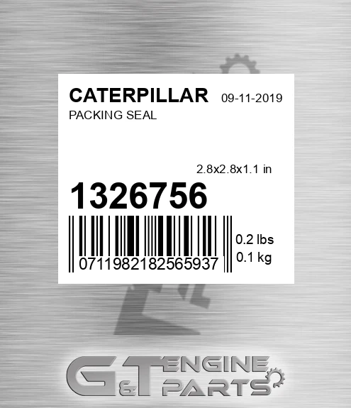 132-6756 Packing Seal for CATERPILLAR