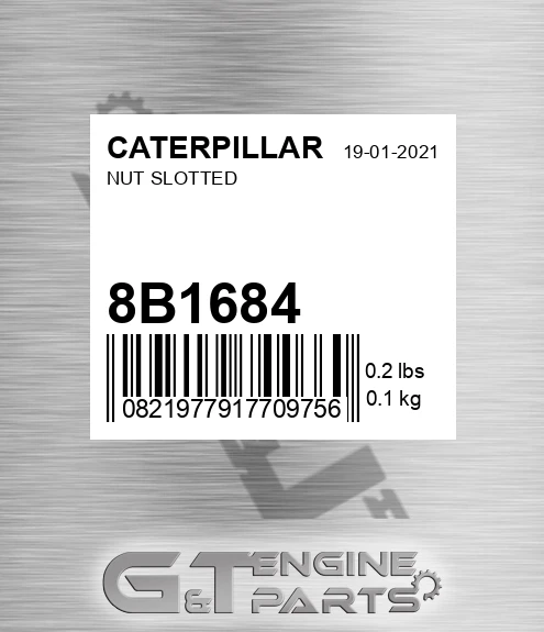 8B-1684 Nut Slotted for CATERPILLAR