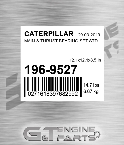 196-9527 Main & Thrust Bearing Set Std for CATERPILLAR