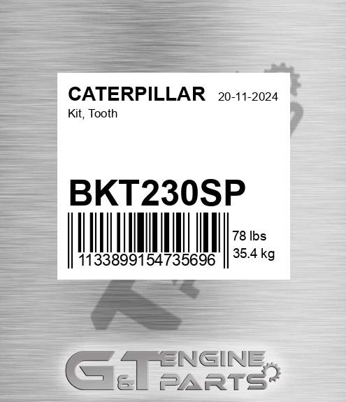 BKT230SP Kit, Tooth for CATERPILLAR
