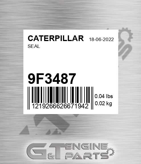 9F-3487 Seal for CATERPILLAR