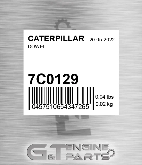 7C0129 Dowel