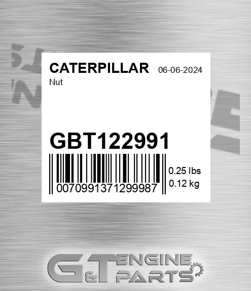 GBT122991 Nut for CATERPILLAR
