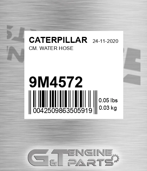 9M-4572 Cm. Water Hose for CATERPILLAR