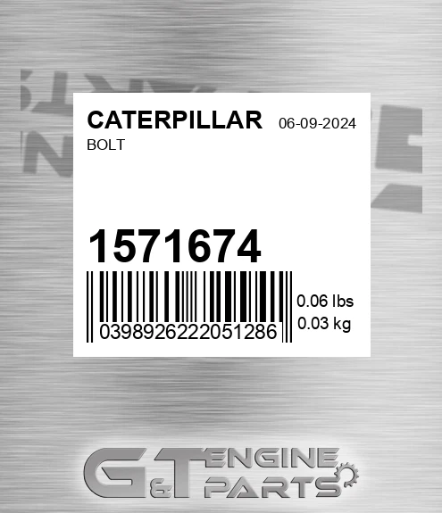 157-1674 Bolt for CATERPILLAR
