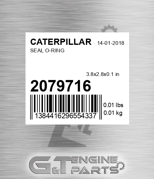 207-9716 Seal O-ring for CATERPILLAR