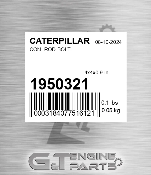 195-0321 Con. Rod Bolt for CATERPILLAR