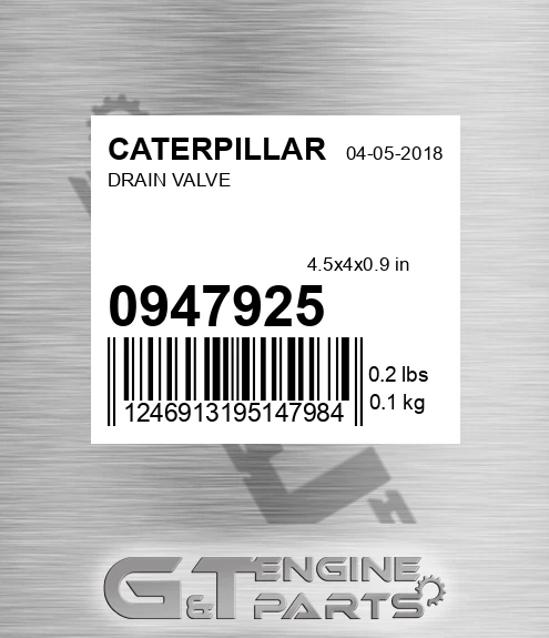 094-7925 Drain Valve for CATERPILLAR