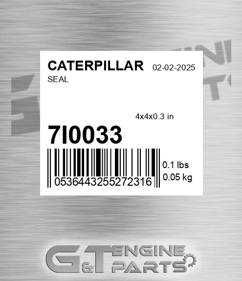 7I0033 Seal for CATERPILLAR