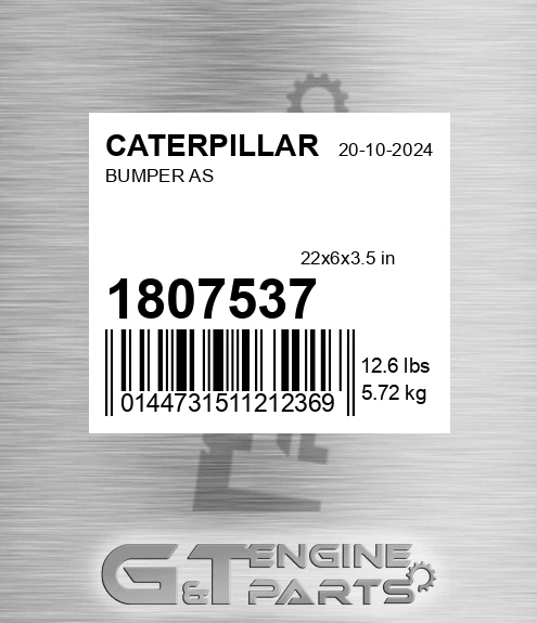 1807537 Bumper As for CATERPILLAR