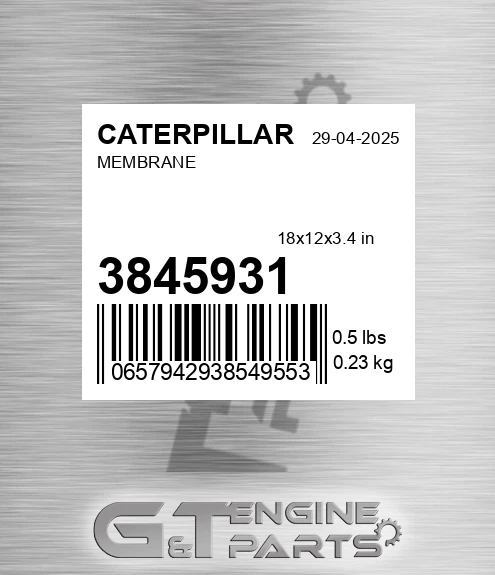 384-5931 Membrane for CATERPILLAR