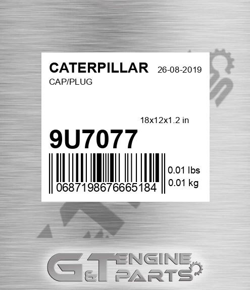 9U-7077 Cap/plug