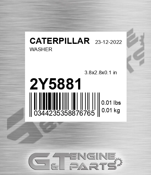 2Y-5881 Washer for CATERPILLAR