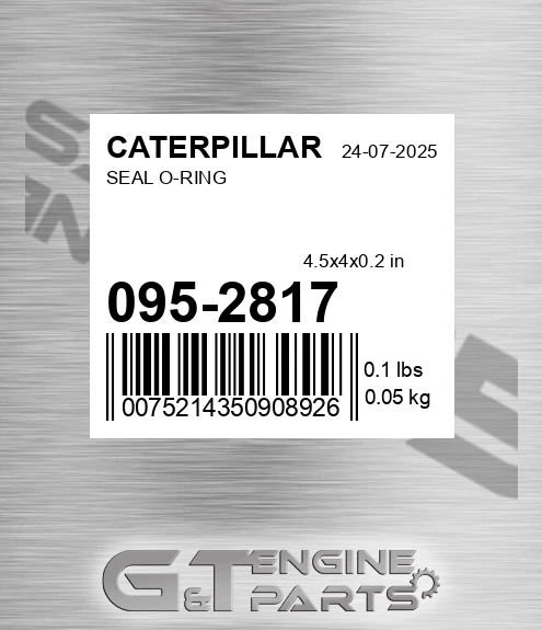 095-2817 Seal O-ring for CATERPILLAR