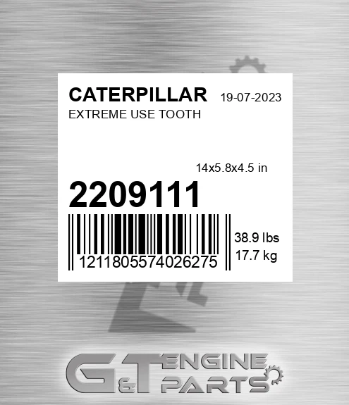 220-9111 Extreme Use Tooth for CATERPILLAR