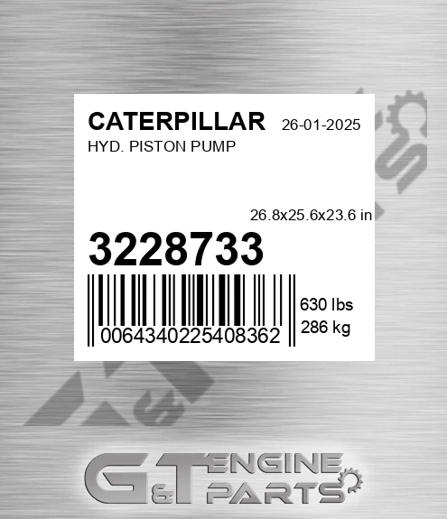 322-8733 Hyd. Piston Pump for CATERPILLAR
