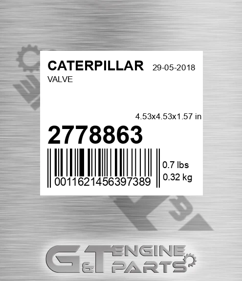277-8863 Valve for CATERPILLAR