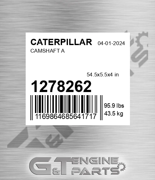 1278262 Camshaft A for CATERPILLAR