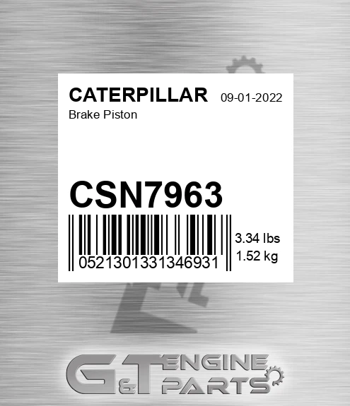 CSN7963 Brake Piston