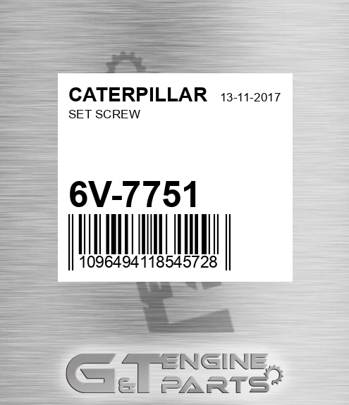 6V-7751 Set Screw