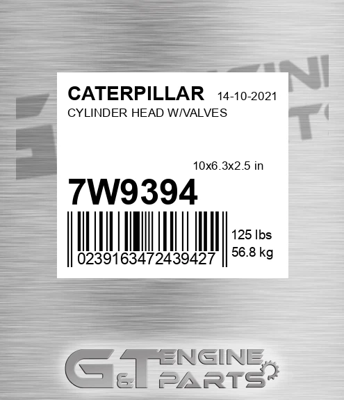 7W9394 Cylinder Head W/valves for CATERPILLAR