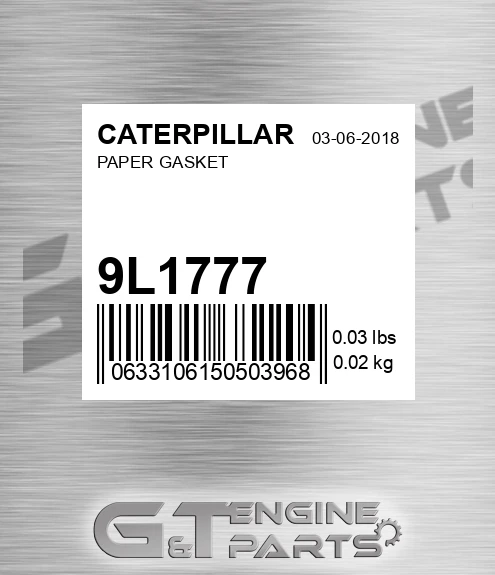 9L-1777 Paper Gasket