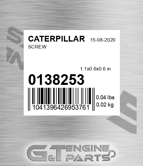 0138253 Screw for CATERPILLAR