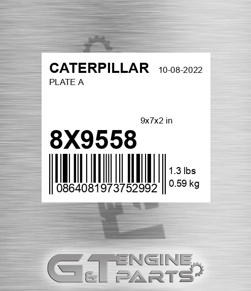 8X9558 CATERPILLAR Plate A