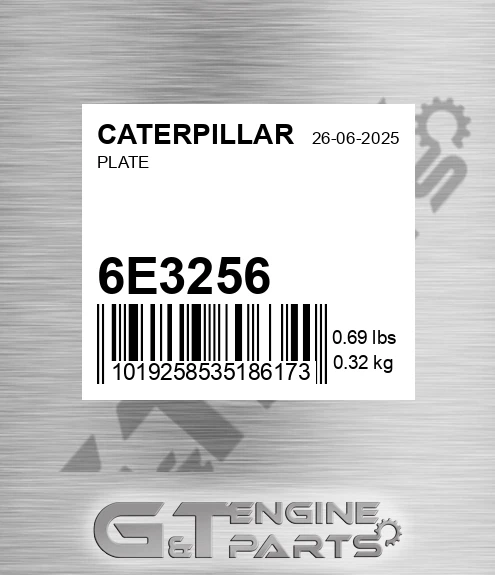 6E-3256 Plate for CATERPILLAR