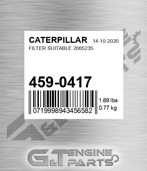 459-0417 Filter Suitable 2065235