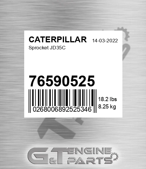 76590525 Sprocket Jd35c for CATERPILLAR