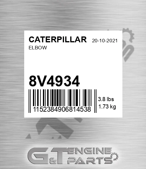 8V4934 Elbow for CATERPILLAR