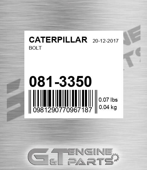 081-3350 Bolt