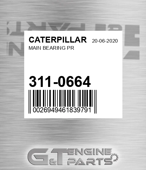 311-0664 Main Bearing Pr for CATERPILLAR