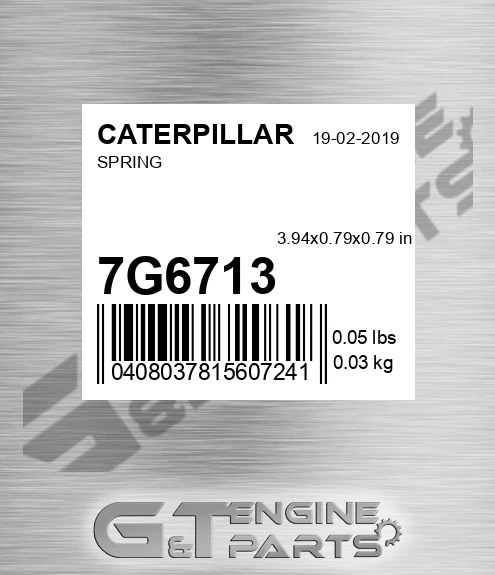7G6713 Spring for CATERPILLAR