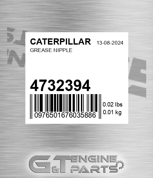 473-2394 Grease Nipple for CATERPILLAR
